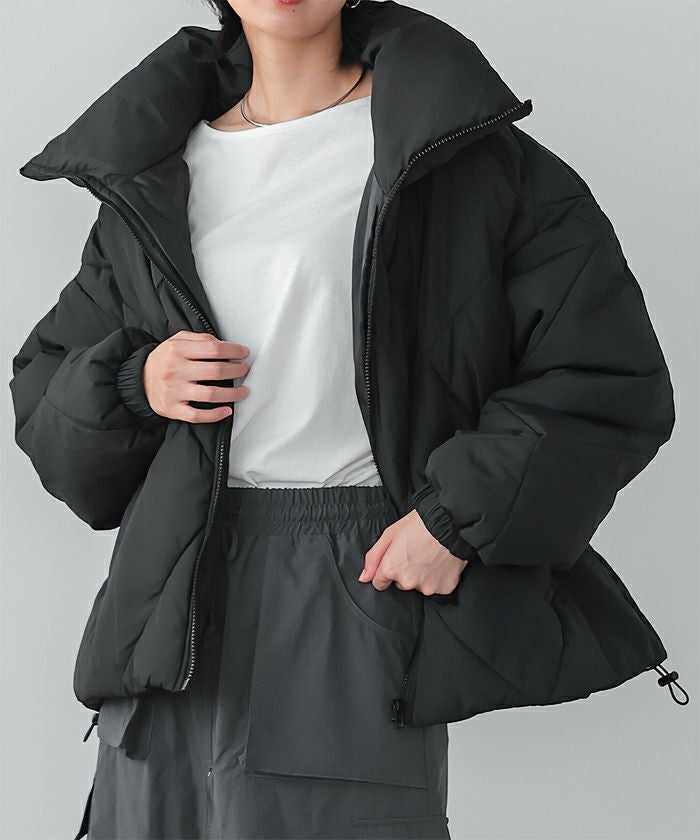 DESIGNWORKS 中綿ブルゾン ダイヤキルト 黒 メンズ 51 XL相当 中わた裏フリースダイヤキルトブルゾン - ハッシュパピーアパレル公式