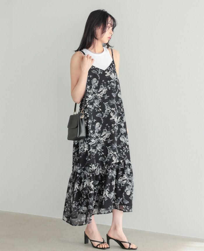 花柄シフォンワンピース | HAPPYEXP.