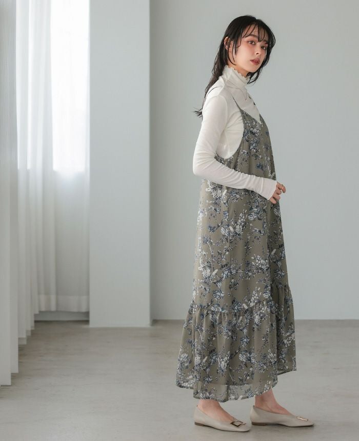 花柄シフォンワンピース | HAPPYEXP.