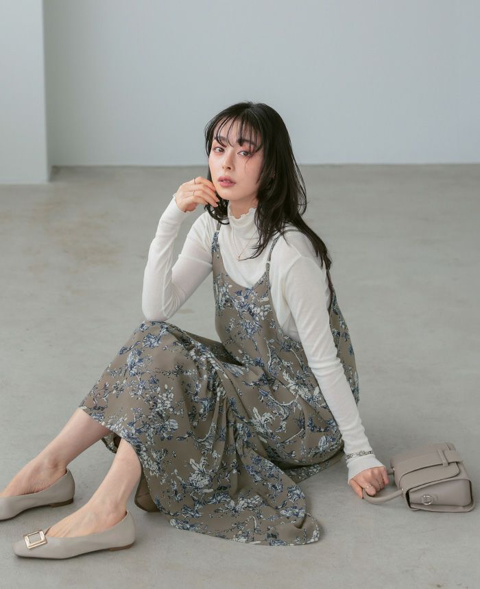 花柄シフォンワンピース | HAPPYEXP.